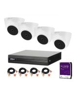 Kit de 4 Cámaras Domo CCTV Pro Dahua Dvr 4ch + 4 Cam 2mp + Disco 1tb