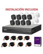 Kit de 8 Cámaras bala CCTV Profesional Marca Dahua. Instalación y materiales incluidos