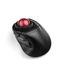 Trackball Mouse Inalámbrico Negro con Bola Roja KE