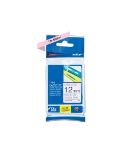 Rotuladoras Brother - Cinta Negra/Rosa 12mm x 8m -